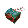 Striped Holiday Large Gift Box w/ Green Bow